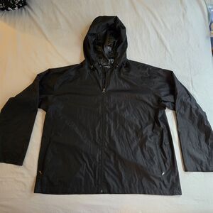 Adventuridge XXL Men's Packable Black Rain Jacket